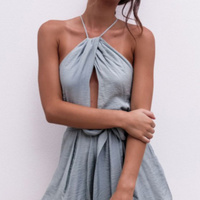 Bella Halter Bow Playsuit - Thumbnail 2
