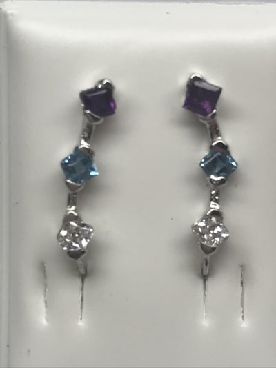 Amethyst,Blue Topaz,CZ