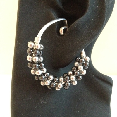 Lily-light/dark grey pearls - Thumbnail 5