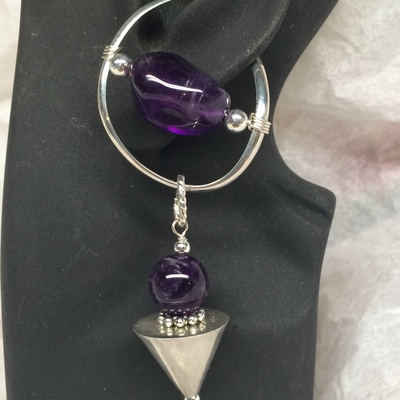 Amethyst with cone drop