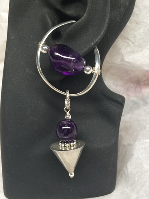 Amethyst with Cone Drop