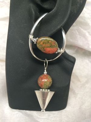 Unicite with Silver Cone Drop