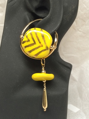Yellow/Gold Kazuri Bead