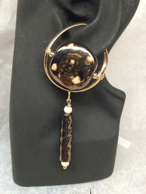 Brown/Beige Kazuri Bead
