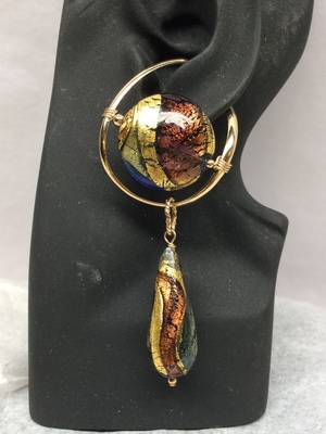 Brown/Green/Gold Venetian Glass