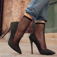 Fashion 2017 LALA IKAI Women's Elegant See Through 12 Cm High Heels with Socks. - Thumbnail 1