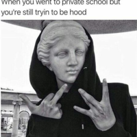 VAPORWAVE TRYIN TO BE HOOD TEE ( BLACK ) - Thumbnail 1