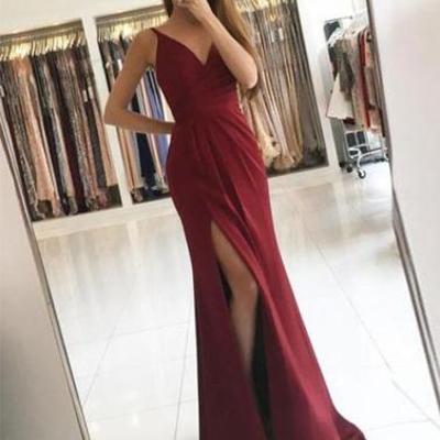Simple cheap chiffon long prom evening dresses,15040132