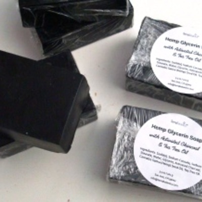 Charcoal hemp & tea tree glycerin soap