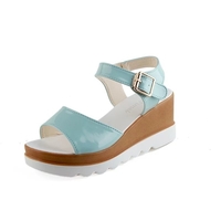 2017 Summer Women's Fashion Pu Wedge Sandals Leisure Fish Mouth High Heels Flip Flops - Thumbnail 3