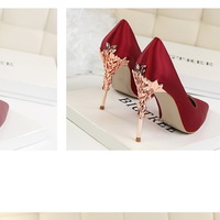 13 Colors Sexy carved with metal heel Stiletto Heels Platform Shoes Woman nightclub evening  - Thumbnail 4