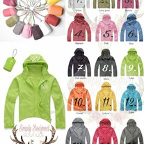 Monogrammed Rain Jacket, light weight rain jacket, monogrammed jacket, monogrammed hood, Personalized rain jacket, monogrammed wind breaker