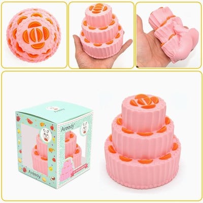 Jumbo 3-Tier Triple Layer Cake Squishy Charm Areedy