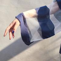 See-through Stripe Oversize Top - Thumbnail 2