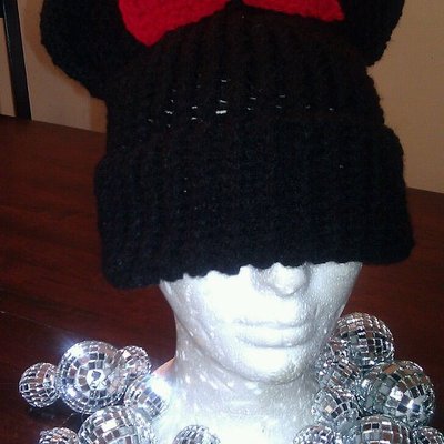Minnie mouse inspired beanie