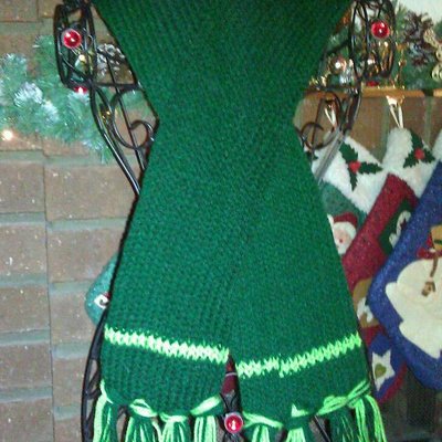 Green scarf
