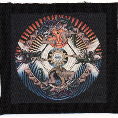 "the first window" hemp fabric patch