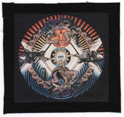 "The First Window" hemp fabric patch