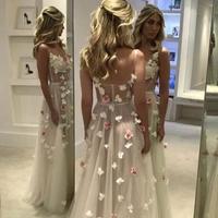 custom made tulle white long prom dress, white evening dress - Thumbnail 2