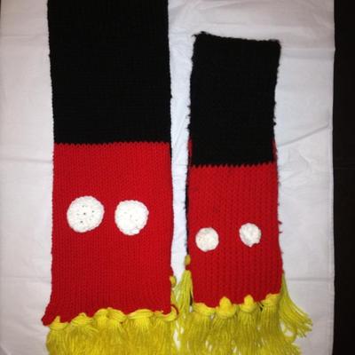 His and hers mickey and minnie inspired scarf