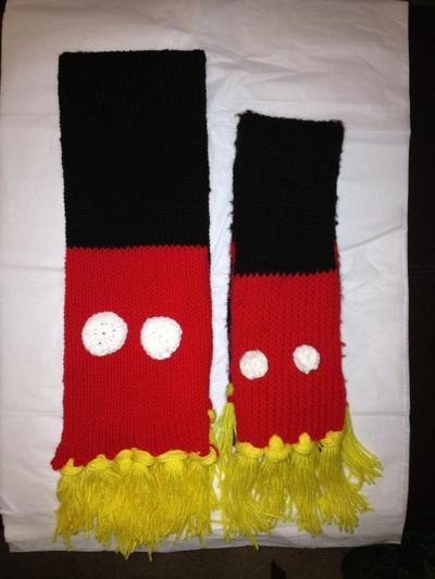 His and hers Mickey and Minnie inspired scarf