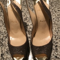 Christian Louboutin Glitter Lady Peep  - Thumbnail 2