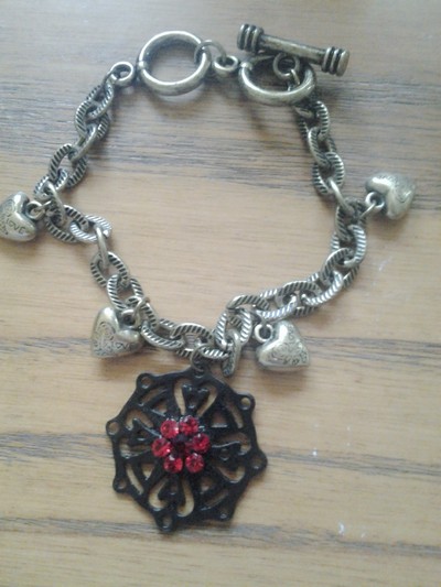 The black widow antique hearts bracelet