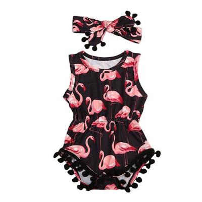 Flamingo romper & headband set