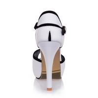 Sandals spring and summer new Europe and the United States super sexy high heels mouth black and white fashion dew waterproof - Thumbnail 2