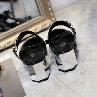 Pointed Toe High Heels 2017 New Summer Shoes Woman Casual Sexy Gladiator Sandals Elegant Pumps With Metal - Thumbnail 2