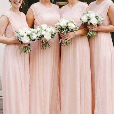 Hot selling long chiffon bridesmaid dresses wedding party gowns - Thumbnail 5