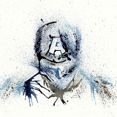 Captain america splatter print