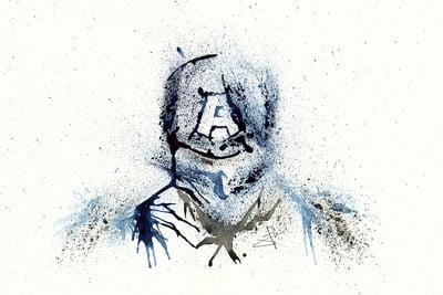 Captain America Splatter Print