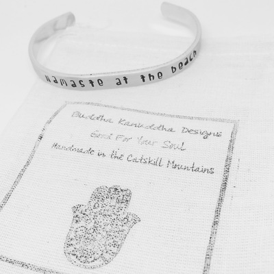 Namaste at the Beach Hand Stamped Bracelet 