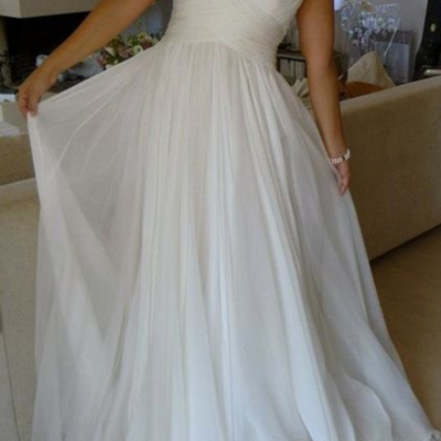 Spaghetti straps wedding dress,wedding dress, cheap wedding dress, cheap wedding gown, bridal wedding dress,w32