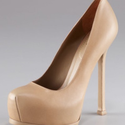 Ysl tribtoo nude platform heels 39.5