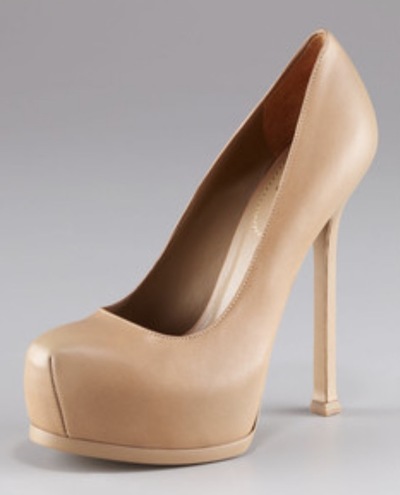 Ysl tribtoo nude platform heels 39.5