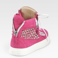 Giuseppe Zanotti Suede Studded Wedge Sneaker 40 - Thumbnail 4