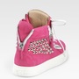 Giuseppe Zanotti Suede Studded Wedge Sneaker 40-4