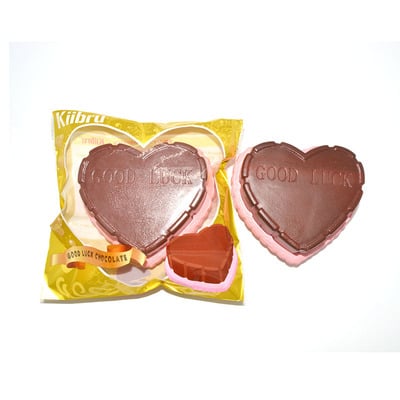Kiibru Jumbo Good Luck Chocolate Heart Cake Squishy Scented Slow Rising Soft Original Package
