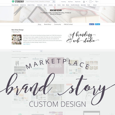 Storenvy marketplace brand story custom design