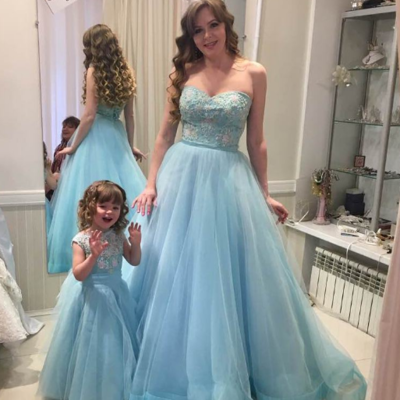 Sky blue real made prom dress, sexy prom dress,charming prom dress, long prom dress,prom dresses, elegant prom dress, prom dress z107 - Thumbnail 2