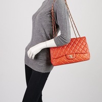 Chanel Red Jumbo Flap Bag - Thumbnail 1