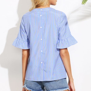 Blue Stripes Blouse - Thumbnail 1