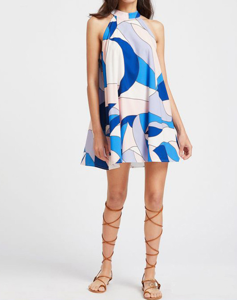 Halter Printed Tunic/Dress