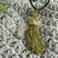 Gold Tassel & Rose Quartz - Thumbnail 2