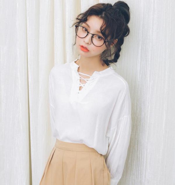 The Collar Tie Loose Cotton Shirt