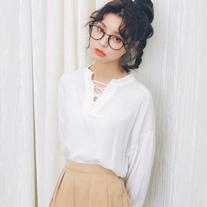 The Collar Tie Loose Cotton Shirt