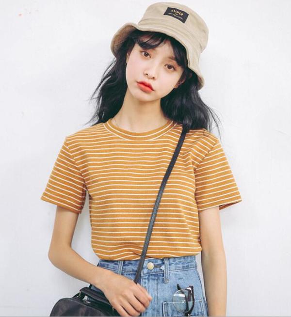 Simple Stripe Loose T-shirt