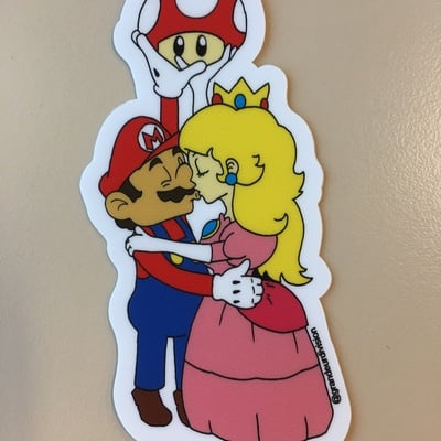 Love n mario bros. sticker